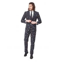 Opposuits Anzug Pac-Man für Herren - Thema: Filmstars + Promis - Schwarz - Größe L (54)