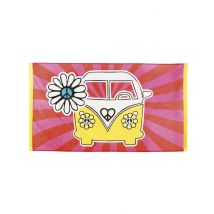 Hippie Banner - VW-Bus - Thema: Hippie (60er) - Bunt - Größe Einheitsgröße