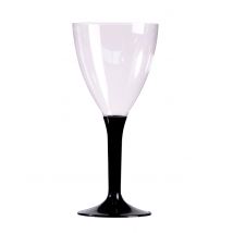10 schwarze Weingläser aus Kunststoff - Thema: 20er / 30er Jahre - Schwarz - Größe Einheitsgröße
