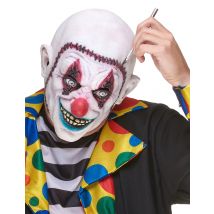 Clowns-Maske mit genähtem Gesicht - Thema: Extra gruselig - Bunt - Größe Einheitsgröße