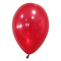 50 Metall-rotfarbende Luftballons - Thema: Kostüme nach Farben - Rot - Größe Einheitsgröße