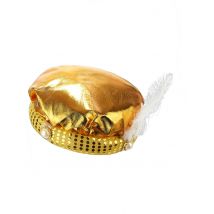 Sultan Turban-Mütze für Erwachsene gold - Thema: Accessoires Carnaval - Gold - Größe Einheitsgröße