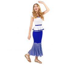 Gallierin Kostüm für Damen - Thema: Filmstars + Promis - Blau - Größe S / M