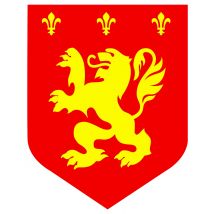 Mittelalterliches Wappen rot - Thema: Ritter - Rot - Größe Einheitsgröße