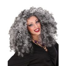 Damen-Perücke - Hexe - schwarz/grau - Thema: Hexen - Grau, Silber - Größe Einheitsgröße