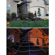 Spinnennetz Halloween-Dekoration Spinne weiss - Thema: Kürbisse und Spinnen - Weiß - Größe Einheitsgröße