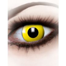 Fantasy-Kontaktlinsen gelbes Auge Halloween-Make-up gelb - Thema: Horror + Zauberei - Gelb - Größe Einheitsgröße