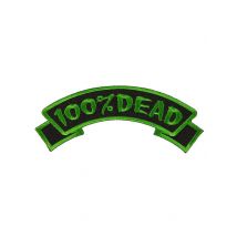 100 % toter grüner und schwarzer Gothic-Patch - Thema: Horror + Zauberei - Grün - Größe Einheitsgröße
