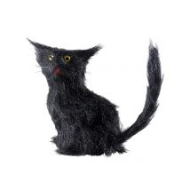 Schwarze Katze 12 cm Halloween - Thema: Accessoires Carnaval - Schwarz - Größe Einheitsgröße