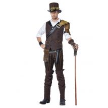 Steampunk Kostüm für Herren - Thema: Steampunk - Braun - Größe S