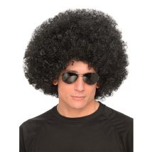 Afro-Perücke im 70er Jahre Stil für Erwachsene - Thema: 60er / 70er Jahre - Schwarz - Größe Einheitsgröße