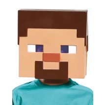 Steve Minecraft Maske für Kinder - Thema: Filmstars + Promis - Größe Einheitsgröße