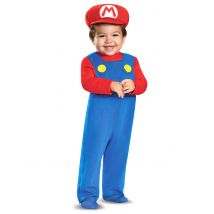 Super Mario Kostüm für Kleinkinder - Thema: Filmstars + Promis - Blau - Größe 80/86 (12-18 Monate)
