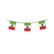 Mexiko-Wimpelgirlande grün-weiss-rot 5m - Thema: Fanartikel - Bunt - Größe Einheitsgröße
