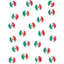 150 Tischkonfetti Mexiko-Flagge 40,8 g - Thema: Fanartikel - Bunt - Größe Einheitsgröße