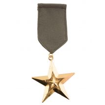 Militär Abzeichen-Medaille Kostüm-Zubehör khaki-gold - Thema: Accessoires Carnaval - Gold - Größe Einheitsgröße