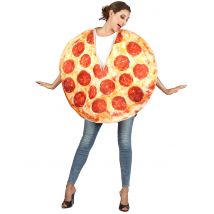 Pizza-Kostüm für Erwachsene rot-gelb-braun - Thema: Strandparty - Rot - Größe Einheitsgröße (42)