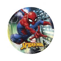 8 Spiderman Teller 23 cm - Thema: Déco d'ambiance anniversaire - Bunt - Größe Einheitsgröße