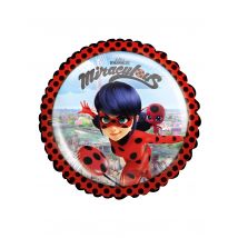 Aluminiumballon von Miraculous Ladybug - Thema: Filmstars + Promis - Bunt - Größe Einheitsgröße