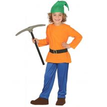 Fleißiger Zwerg Kostüm für Kinder bunt - Thema: Märchen + Trickfilm - Multicolore - Größe 110/116 (5-6 Jahre)