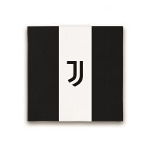 Juventus-Servietten 20 Stück schwarz-weiss 33x33cm - Thema: Déco d'ambiance anniversaire - Grau, Weiss - Größe Einheitsgröße