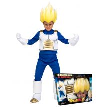 Super Saiyan Vegeta Dragon Ball-Lizenzkostüm für Kinder blau-weiss-gold - Thema: Manga - Weiß - Größe 164/170 (13-14 Jahre)