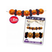 Girlande mit Luftballons und Kürbis-Motiv Halloween orange-schwarz - Thema: Gesamte Auswahl Halloween - Orange - Größe Einheitsgröße