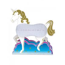 Zauberhafte Einhorn-Tischaufsteller bunt 25 cm - Thema: Fabelwesen - Weiß - Größe Einheitsgröße