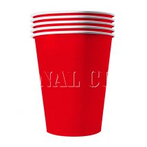 Pappbecher USA 20 Stück rot 250 ml - Thema: Humor - Rot - Größe Einheitsgröße