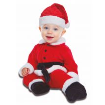 Süßes Weihnachtsmann-Kostüm für Kleinkinder rot-weiss - Thema: Baby - Rot - Größe 80/92 (1-2 Jahre)