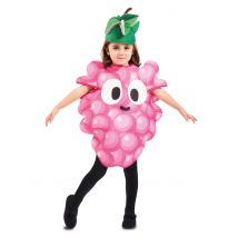 Humorvolles Weintrauben-Kostüm für Jungen und Mädchen bunt - Thema: Humor - Rosa, Pink - Größe 98/104 (3-4 Jahre)