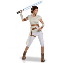 Rey-Kostüm Star Wars: Der Aufstieg Skywalkers weiß - Thema: Filmstars + Promis - Grau, Weiss - Größe L