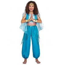 1001 Nacht-Kostüm für Mädchen Orient-Verkleidung türkis-gold - Thema: Länder + Kulturen - Blau - Größe 140/152 (10-12 Jahre)