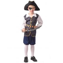 Räuberisches Piraten-Kostüm für Kinder Jungenkostüm bunt - Thema: Piraten - Multicolore - Größe 122/134 (7-9 Jahre)