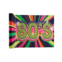 80er-Jahre Tischdekoration Partyzubehör bunt 3 m x 30 cm - Thema: 80er Jahre - Multicolore - Größe Einheitsgröße
