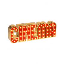 Holz-Schild Cinema Deko-Artikel 30 x 4 x 10 cm - Thema: Hollywood - Multicolore - Größe Einheitsgröße