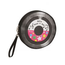 Schallplatten-Handtasche 50er-Jahre Accessoire schwarz-bunt - Thema: 50er Jahre - Schwarz - Größe Einheitsgröße
