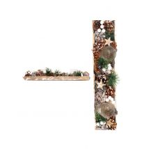 Großer Kiefernzapfen-Kerzenhalter 45 cm für Weihnachten - Weiß - Größe Einheitsgröße