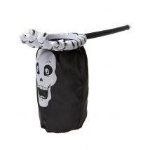 Süßigkeitenbeutel Skelett Halloween schwarz-weiß 53 x 30 cm - Thema: ausgefallene Halloween Kostüm Ideen - Schwarz - Größe Einheitsgröße