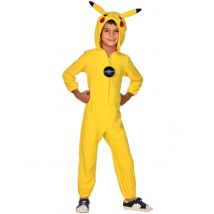 Pikachu Pokémon Overall-Kostüm für Kinder - Thema: Tiere - Gelb - Größe 98/104 (3-4 Jahre)