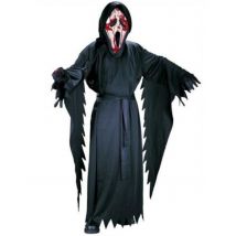 Blutendes Scream Ghostface Kostüm für Kinder - Thema: Extra gruselig - Schwarz - Größe 12-14 Jahre (139-152 cm)