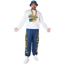 Rapper Kostüm 90er Jahre Herren - Thema: Tänzer/-innen - Blau - Größe L