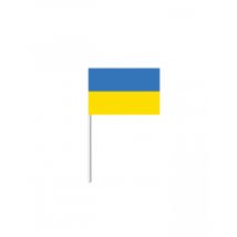 Ukraine-Papierflagge 14 x 21 cm - Thema: Fanartikel - Blau - Größe Einheitsgröße