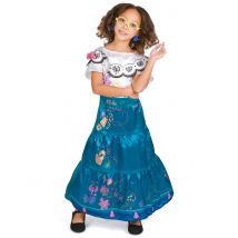 Mirabel Encanto Deluxe Kinderkostüm - Thema: Filmstars + Promis - Blau - Größe 128/134 (7-8 Jahre)