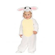 Schafskostüm für Babys warm weiß beige - Thema: Tiere - Grau, Weiss - Größe 80/86 (12-18 Monate)
