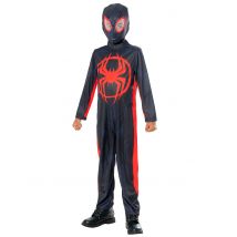 Miles Morales Kostüm - Spiderman across the Spiderverse - Thema: Filmstars + Promis - Schwarz - Größe 128/140 (9-10 Jahre)