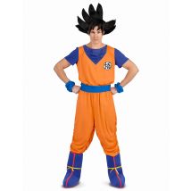 Son Goku Dragon Ball Z-Kostüm für Erwachsene - Thema: Manga - Orange - Größe L