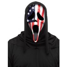Scream USA-Flaggenmaske für Erwachsene - Thema: Kino + TV - Schwarz - Größe Einheitsgröße