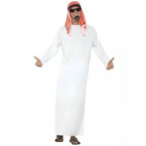 Disfraz de emir árabe con cofia para hombre