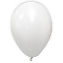 12 Globos blancos metalizados 28 cm